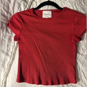 Red Reformation Cropped Tee